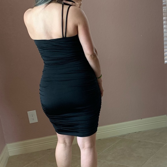 ANAHI Diagonal Strap Dress -black - Picture 2 of 4